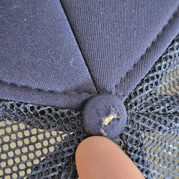 Vintage West Virginia Rope Hat Navy Blue Snapback Mesh Trucker Cap - Picture 8 of 10